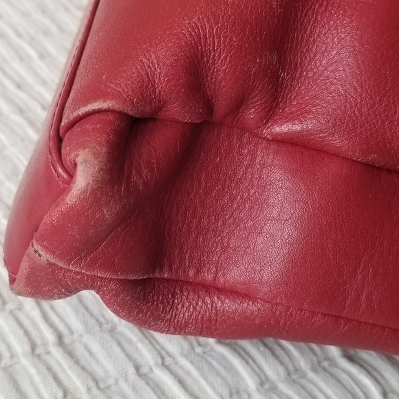 Derek Alexander Red Leather Shoulder Bag - Picture 5 of 6